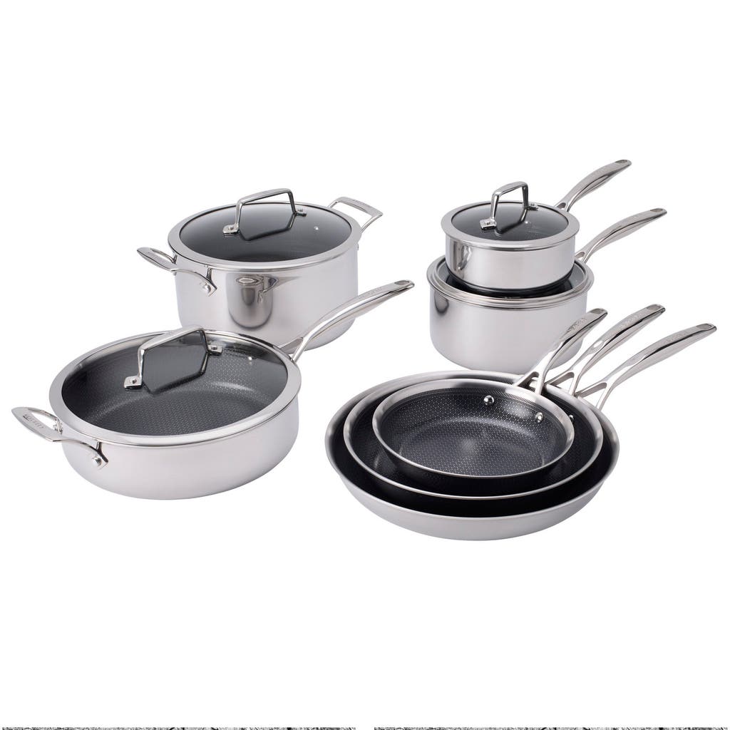 HENCKELS Paradigm Hybrid Ceramic Non-Stick Tri-ply Clad Cookware Set, 11-piece