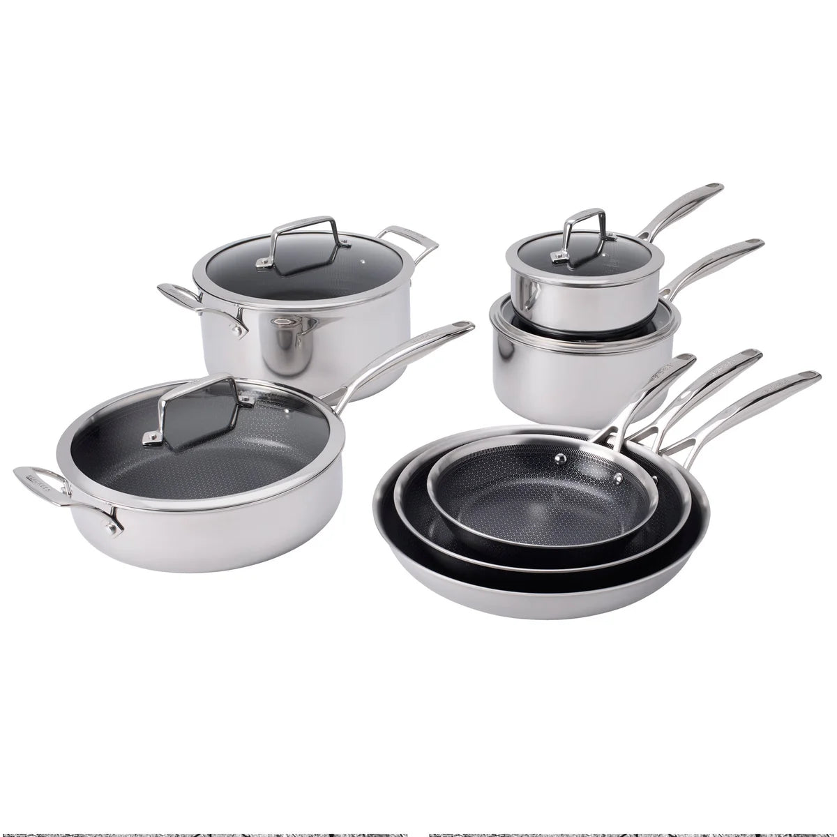 ZWILLING Paradigm Hybrid Ceramic Non-Stick Tri-ply Clad Cookware Set, 11-piece