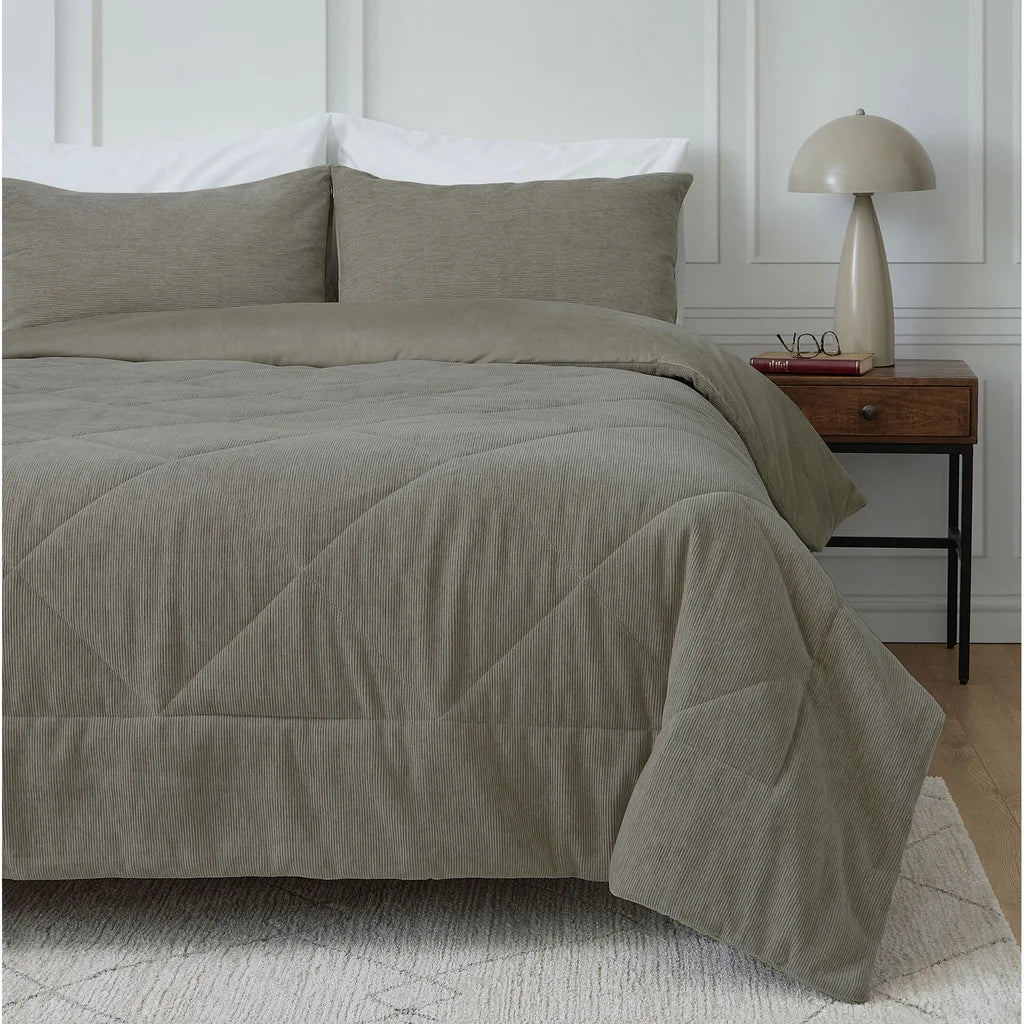 Roots Home Corduroy Comforter Set, 3-piece (King)