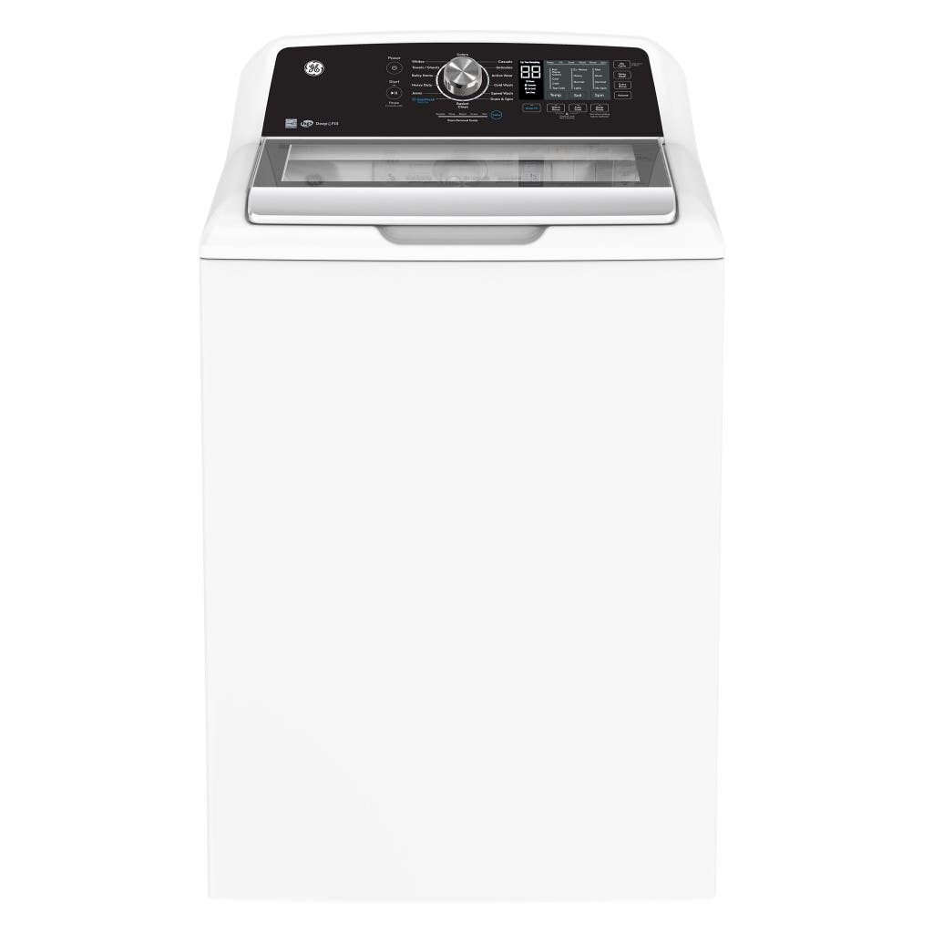 GE - 5.3 cu. ft. Top Load Washer with SaniFresh Cycle in White
