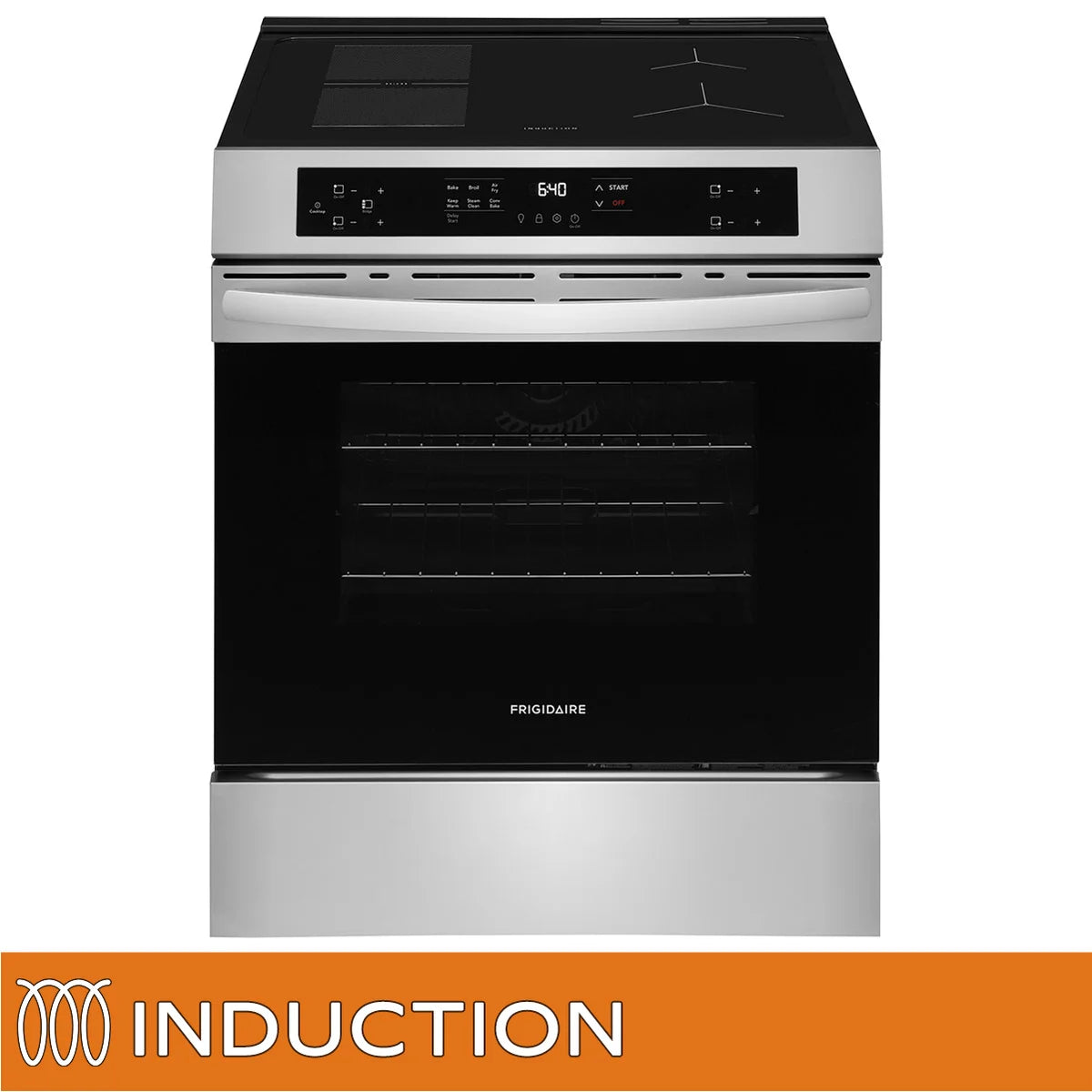 Frigidaire 30 in. 5.3 cu ft. Stainless Steel Freestanding Induction Front Control Range with Air Fry