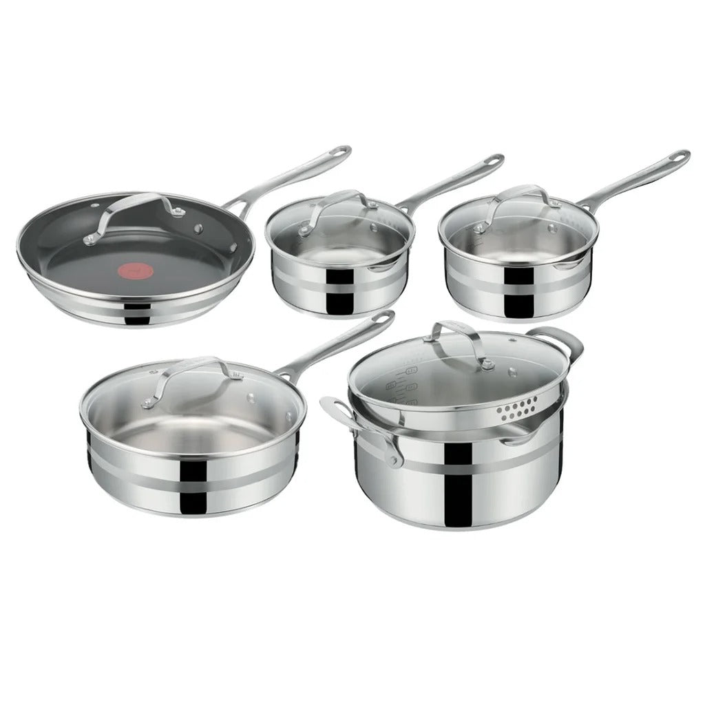 Jamie Oliver by Tefal Stainless Steel Cookware Set, 10-pieces