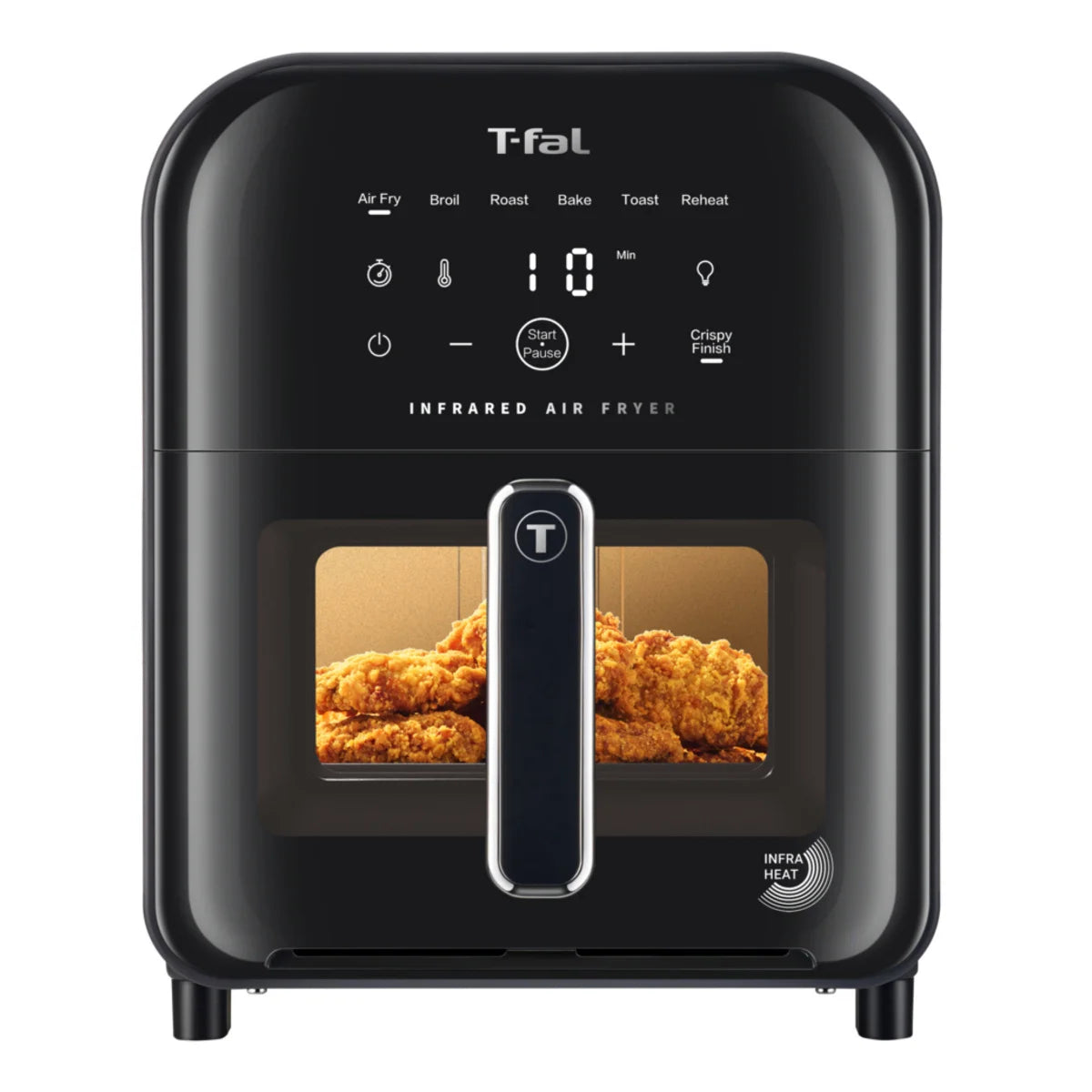 T-fal Infrared Air Fryer, 7-in-1, 5 L (5.3 qt.) Infra-Heat Technology, Black