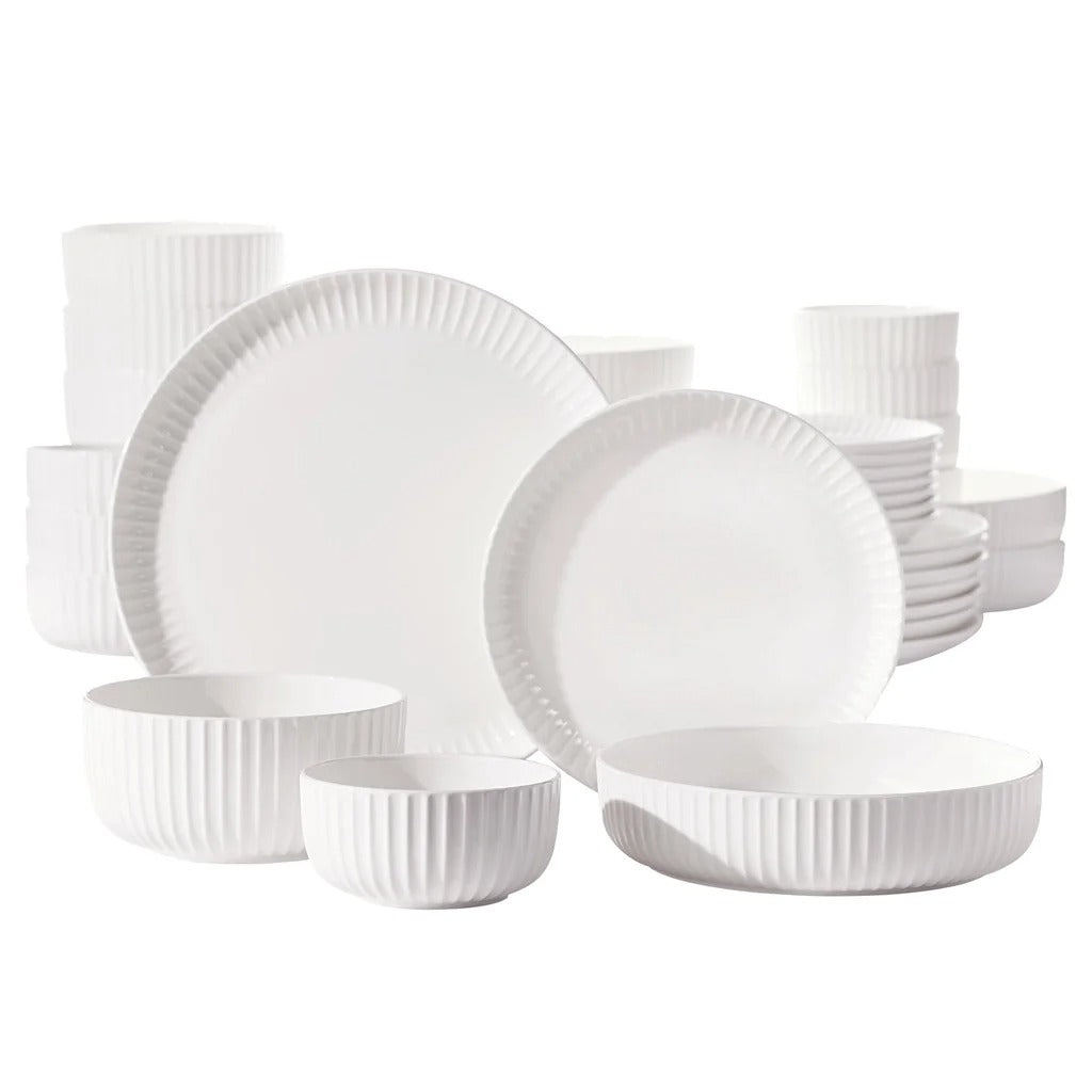 Maison Neuve Ridge Bone China 40-Piece Dinnerware Set