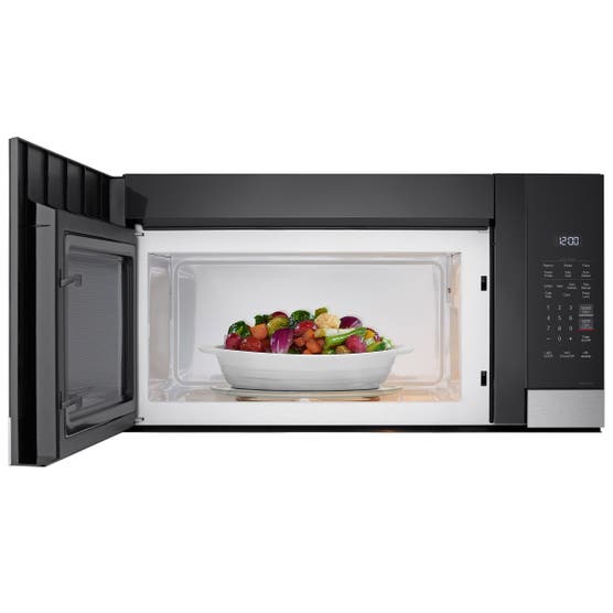LG - 1.7 cu. ft. Over-the-Range Microwave Oven in Stainless Steel with Auto Cook Settings and Airflow, 300 CFM.