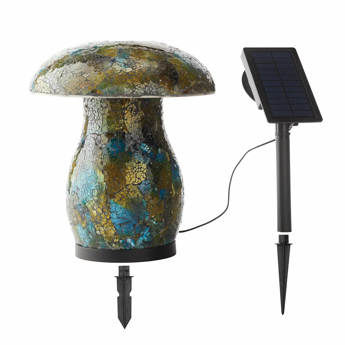 Aurora Lighting Mosaic Solar Mushroom Light Green