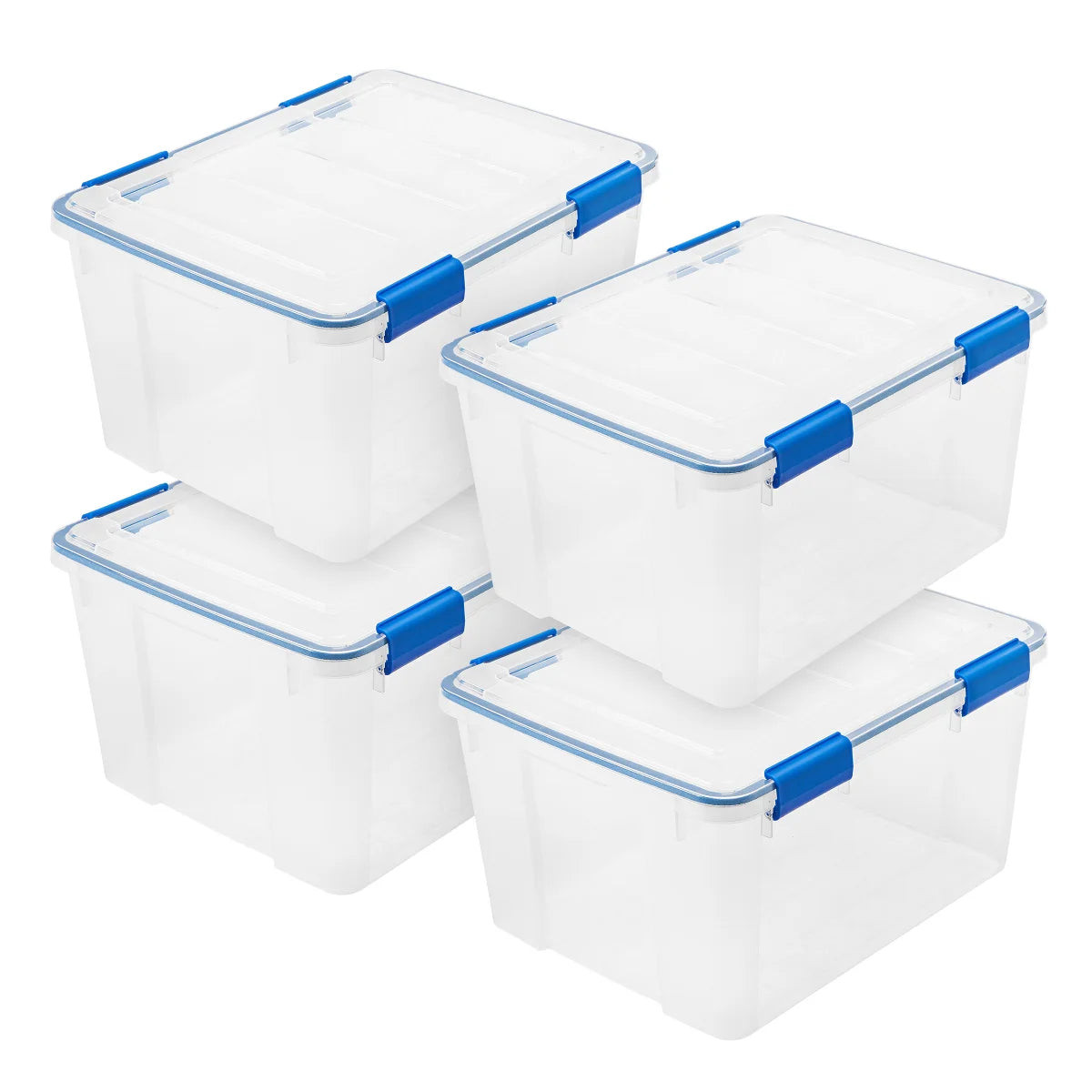 IRIS 44 Quart WeatherPro-seal Storage Bin, 4-pack