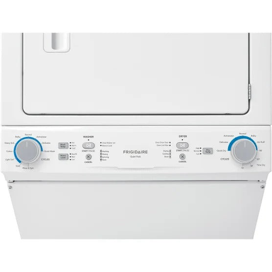 Frigidaire 27 in. White Electric 4.5 cu. ft. IEC Washer and 5.5 cu. ft. Dryer Laundry Centre