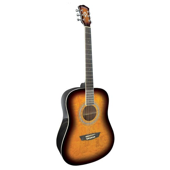 Washburn - Retro Tobacco Color Curly Maple Veneer Acoustic Guitar Set