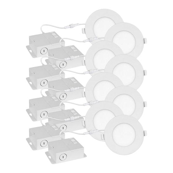 Luminus 4-in. 5CCT Recessed Panel Light Kit 8-pack