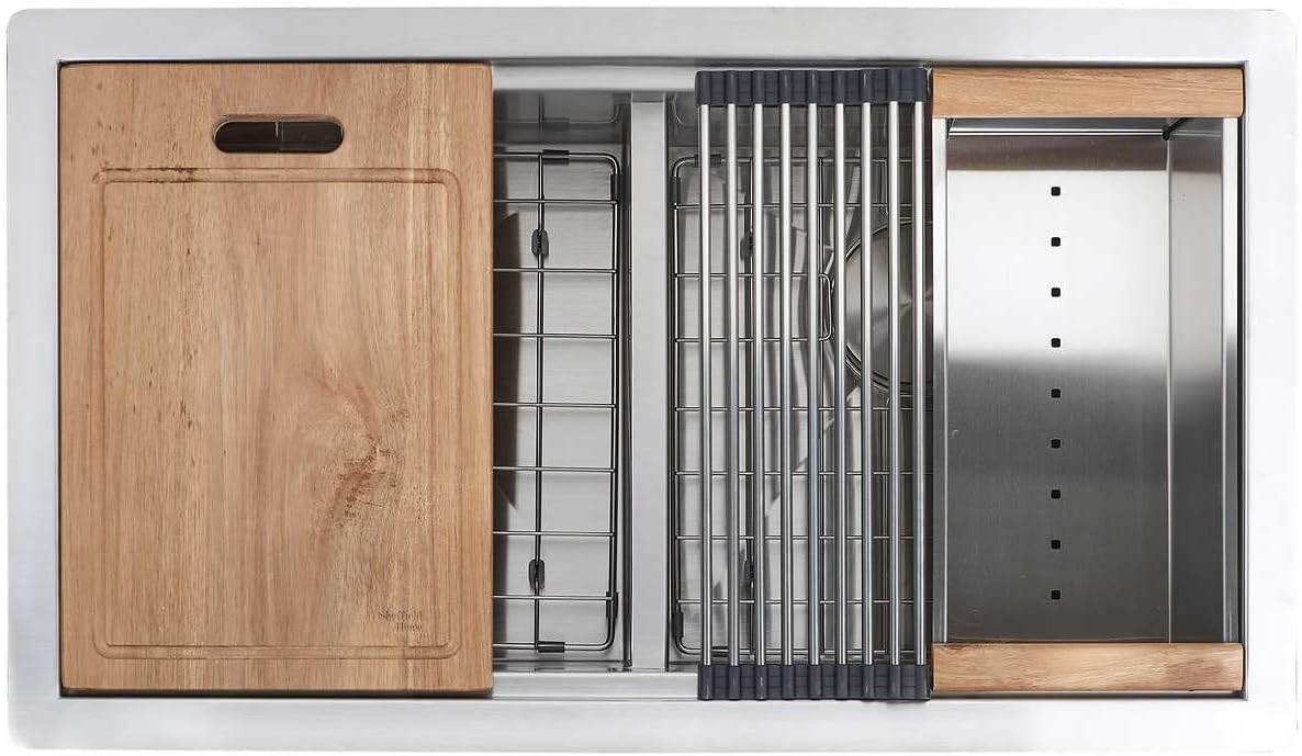 Sheffield Home Sheyla 33 in. 10-Piece Kitchen Workstation Set