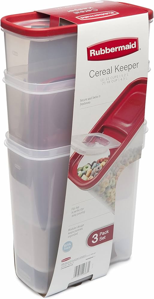 RUBBERMAID CEREAL KEEPER PACK OF 3
