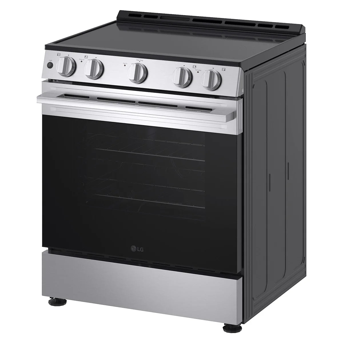 LG 30 in 6.3 cu ft. Stainless Steel Electric Slide-in Range with EasyClean and Pinch to Turn Safety Knobs