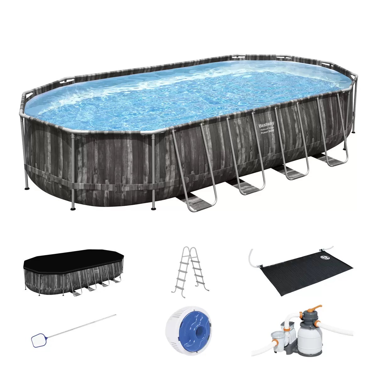 BESTWAY POWER STEEL PLATINUM 22F POOL WITH HEATER