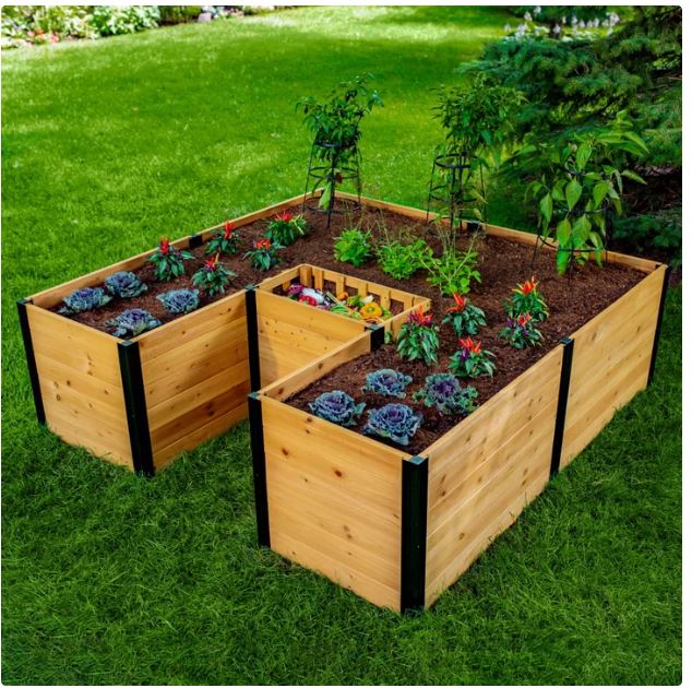 Vita Mezza 6 ft. × 6 ft. Keyhole Composting Garden Bed