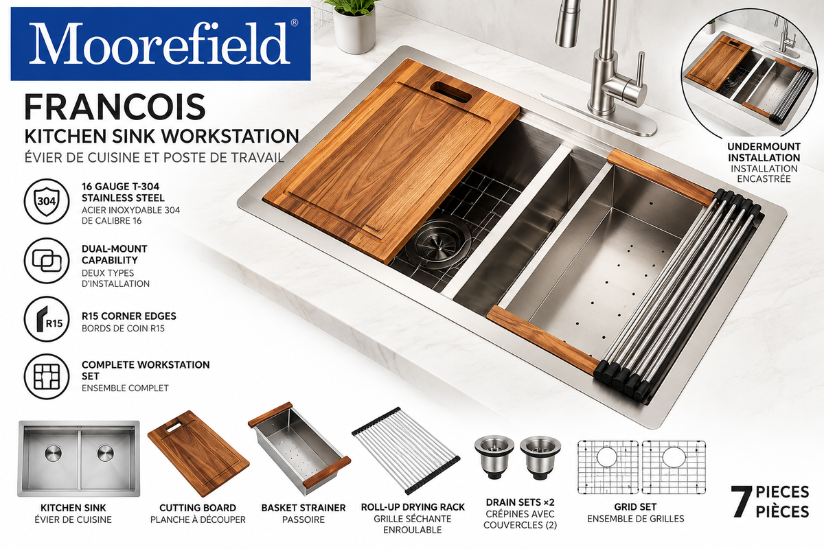 MOOREFIELD FRANCOIS KITCHEN SINK WORKSTATION