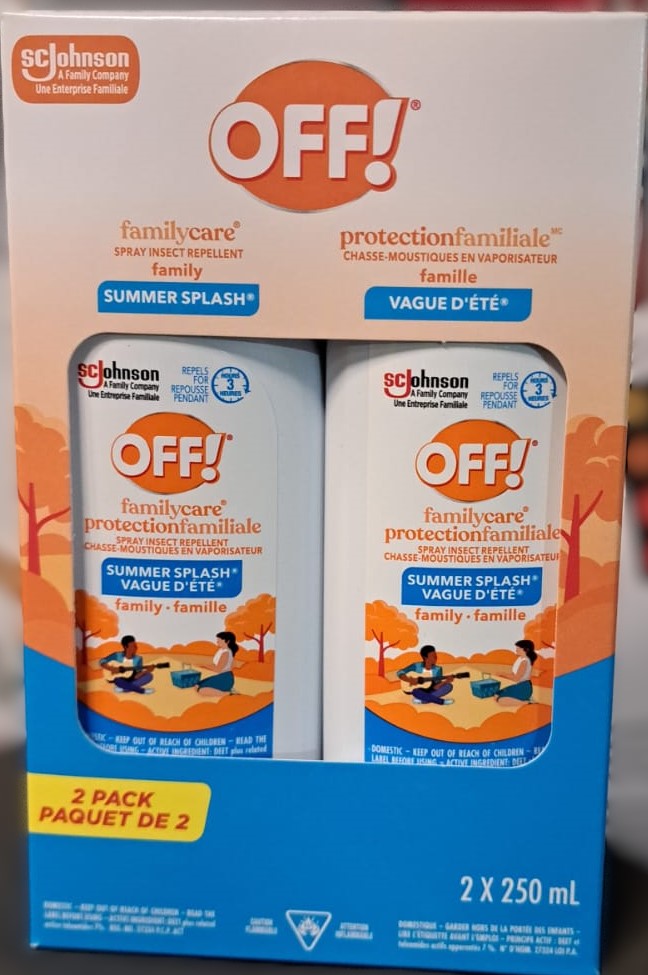 OFF! Family Care Insect and Mosquito Repellent, Summer Scent, 2 x 250 mL    