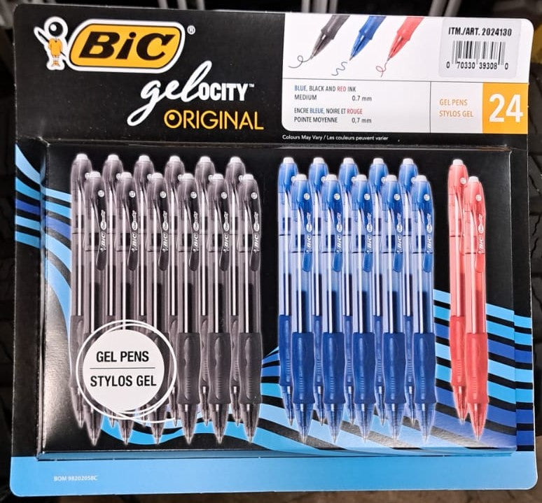 BIC BALL / GEL PENS PACK OF 24