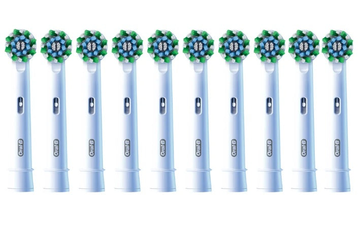 Oral-B CrossAction Electric Toothbrush Replacement Brush Head Refills, 10-pack