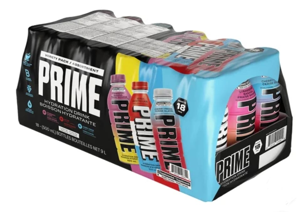 Prime Hydration Hydration Drink Variety Pack 500 mL, 18-pack