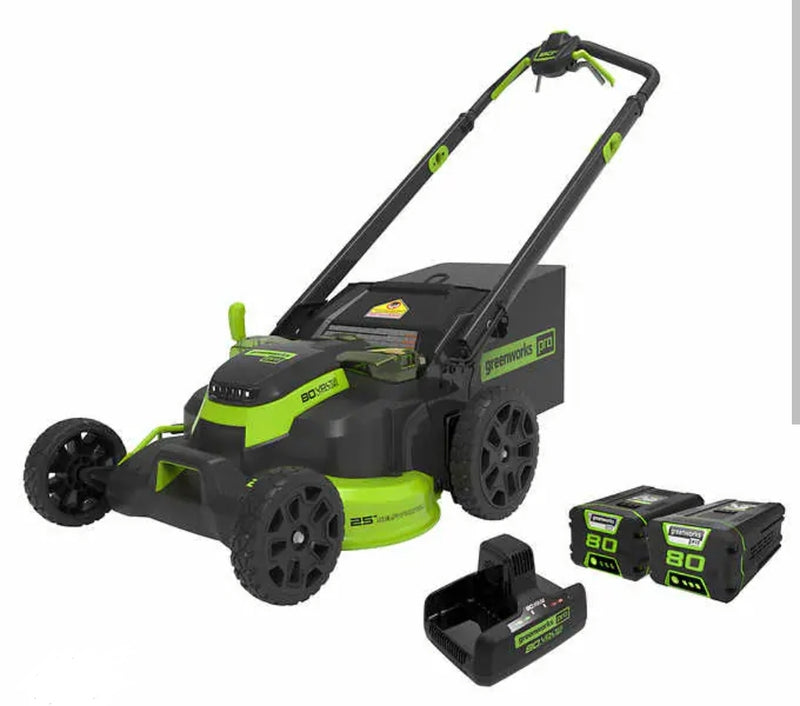 Greenworks 80V 21” Self-Propelled Mower 2ah & 4ah Battery, Rapid Charger