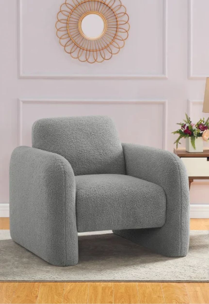 CASSIDY GREY FABRIC CHAIR