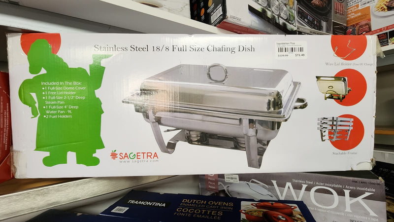 Sagetra - Full-size 18/8 Stainless-steel Chafing Dish Set