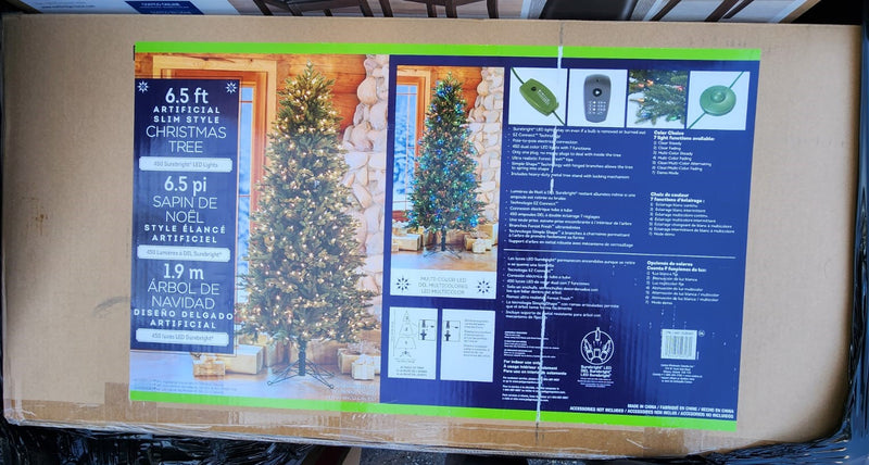 6.5 ft Pre-Lit Aspen EZ Connect Artificial Christmas Tree