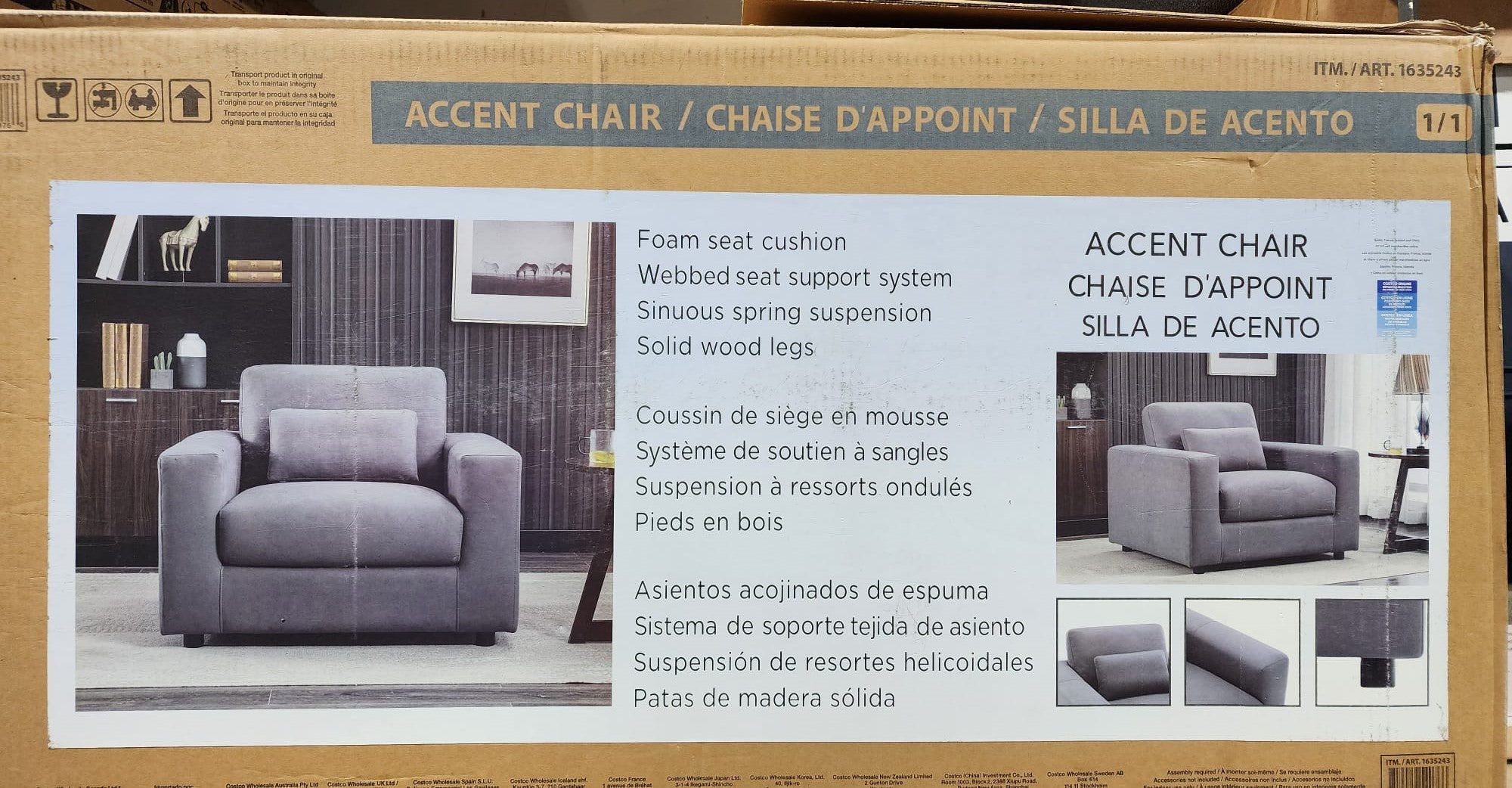 ACCENT CHAIR GREY