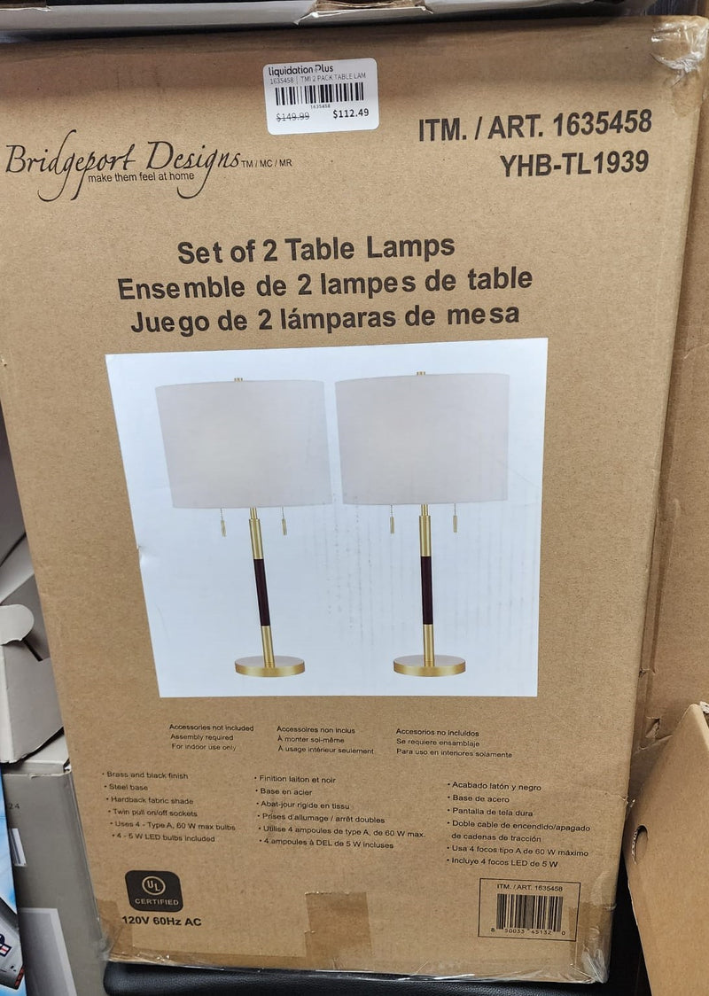 TMI 2 PACK TABLE LAMP
