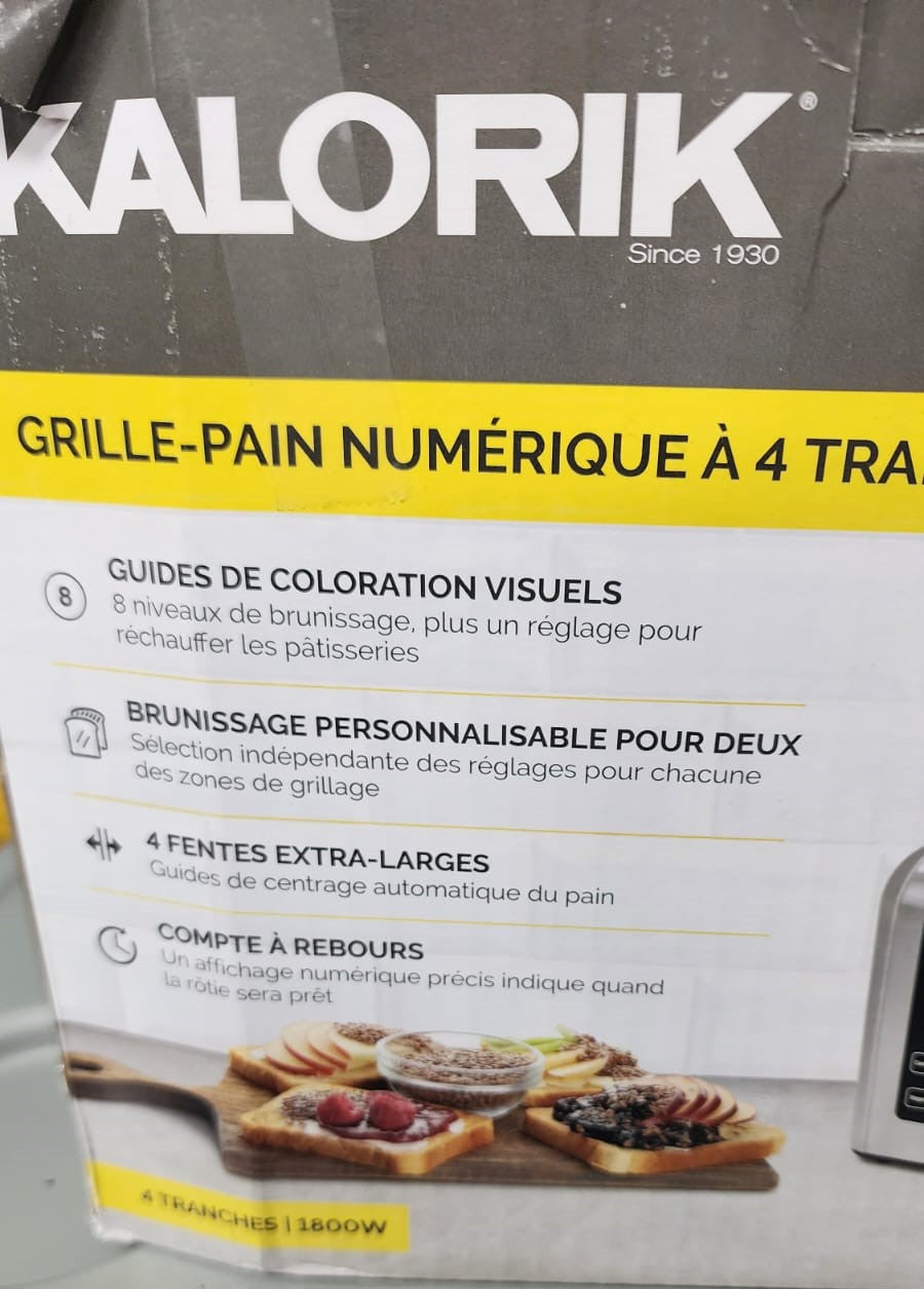 KALORIK DIGITAL 4 SLICE TOASTER