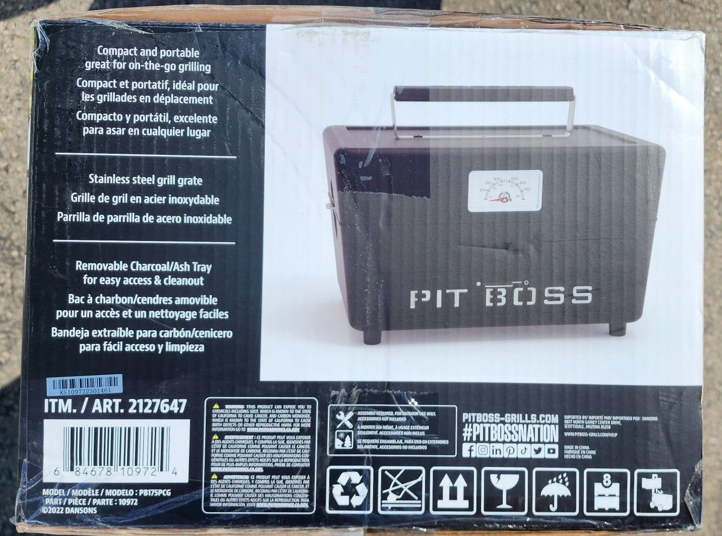 Pit Boss Portable Charcoal BBQ Grill with Cover
