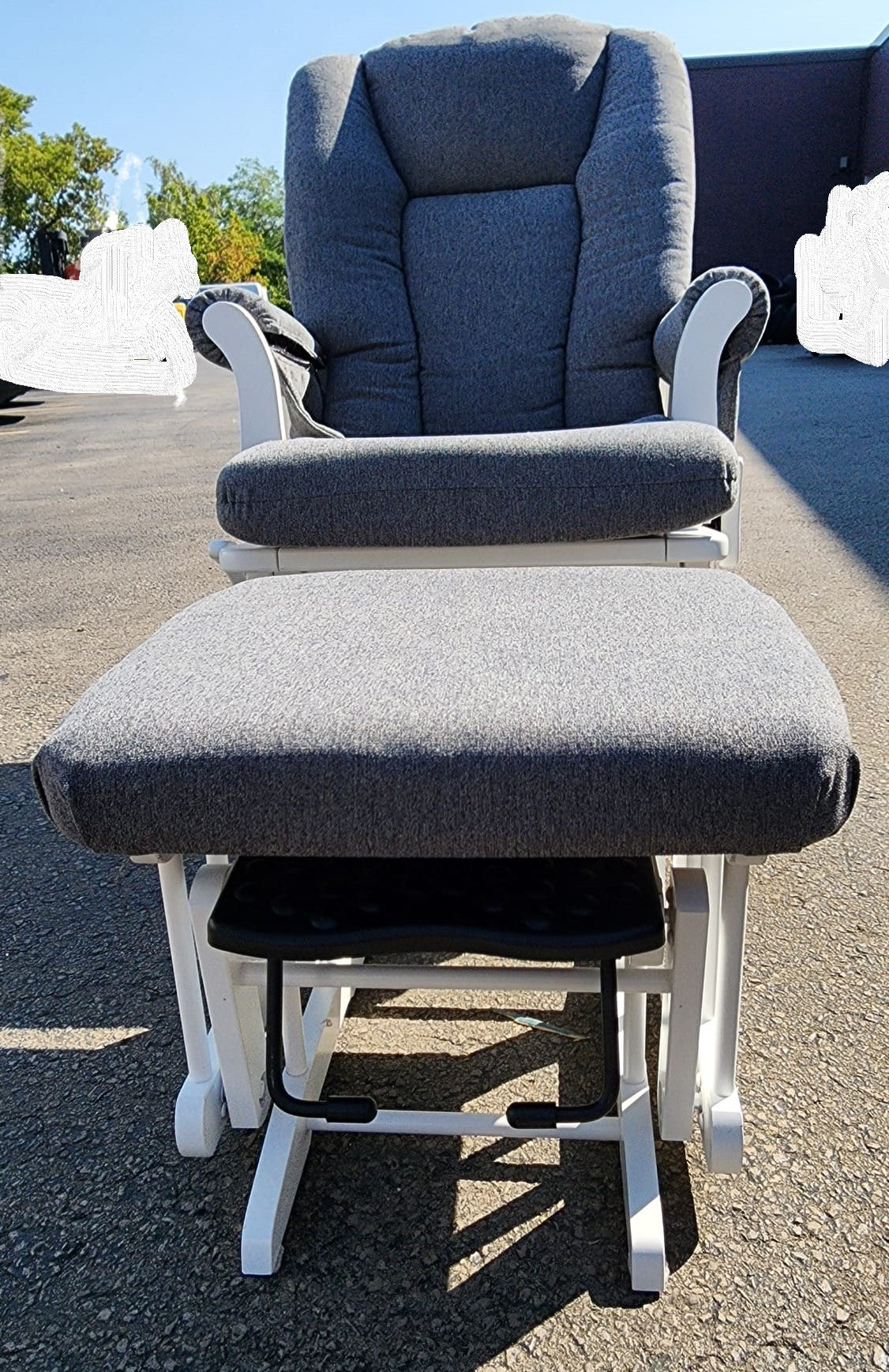 DUTALIER ANNA RECLINER/GL Baby Rocking chair white