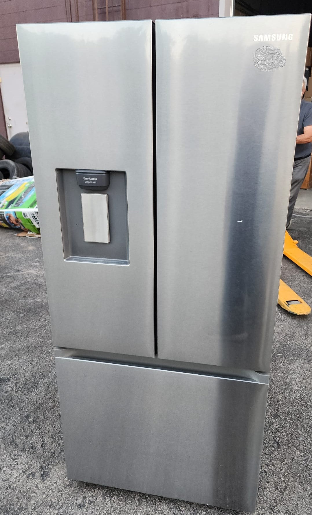 Samsung 30 in. 22.1 cu. ft. Stainless Steel French Door Refrigerator with Recessed Handle and Flat Door Design