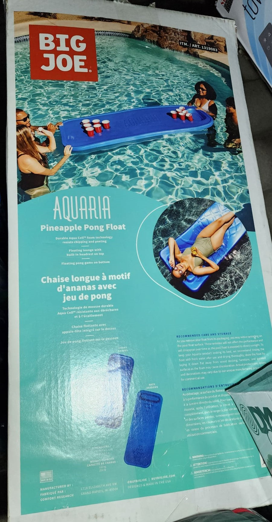 AQUARIA Pong Pool Float