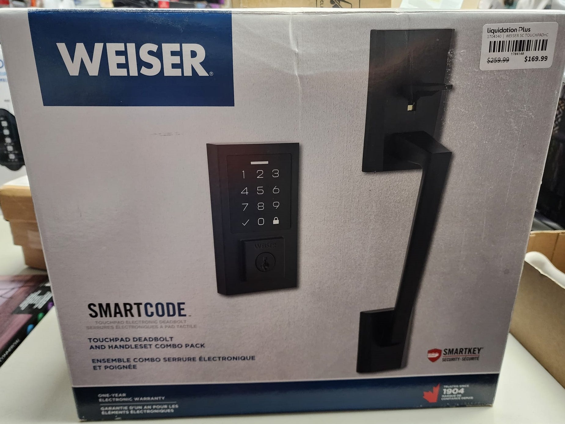 WEISER SMARTCODE TOUCHPAD DEADBOLT AND HANDLE SET