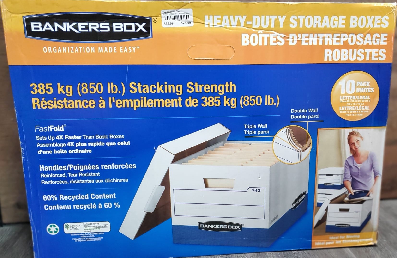 Fellowes Bankers Box 10-pack Heavy-duty Letter/Legal Records Storage Boxes