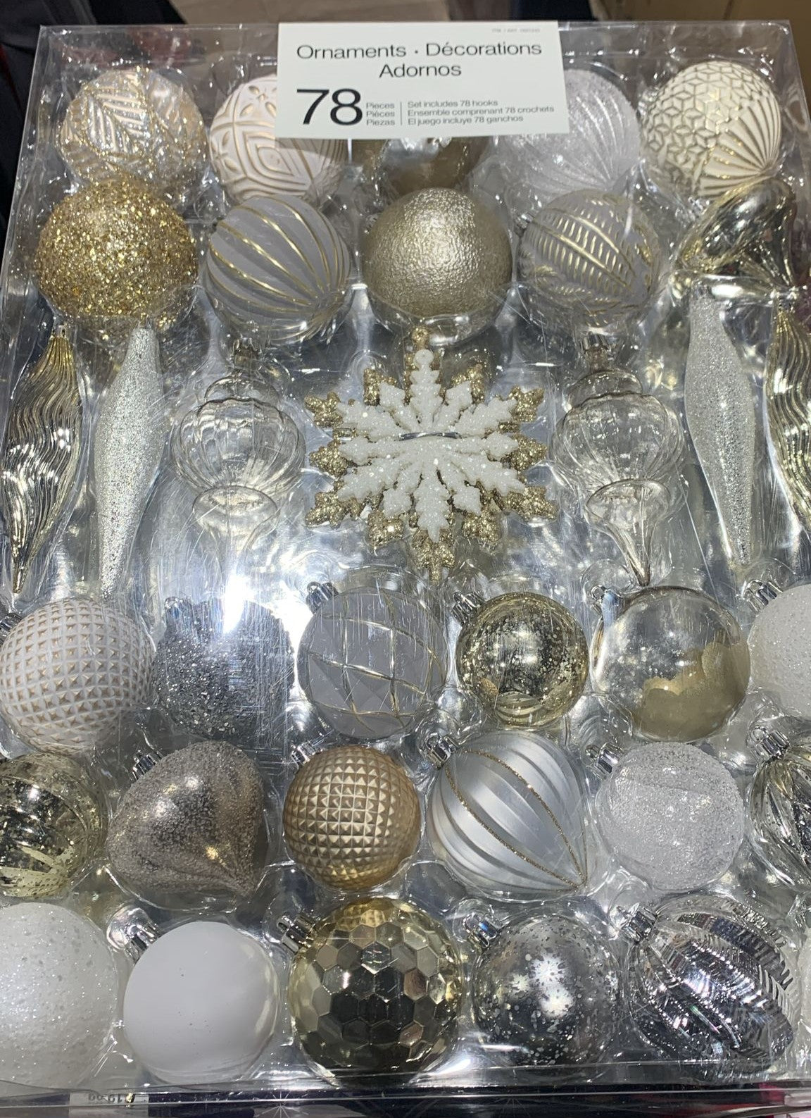 78PC SHATTER-RESISTANT ORNAMENTS