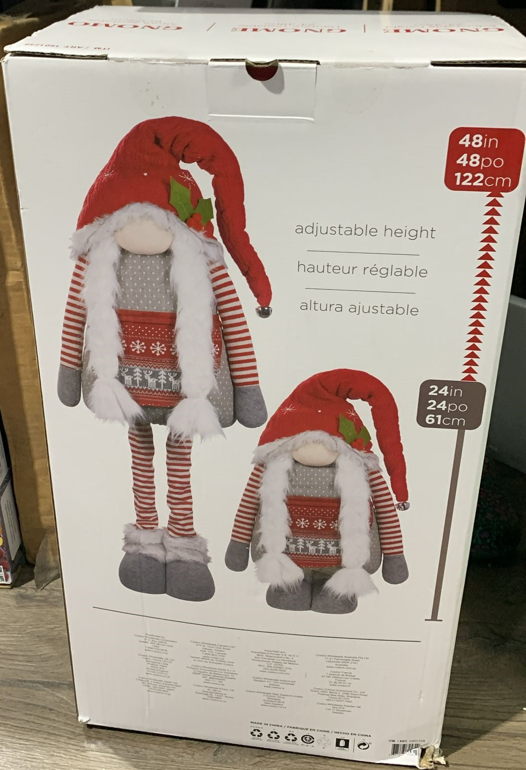 HOLIDAY GNOMES ADJUSTABLE HEIGHT