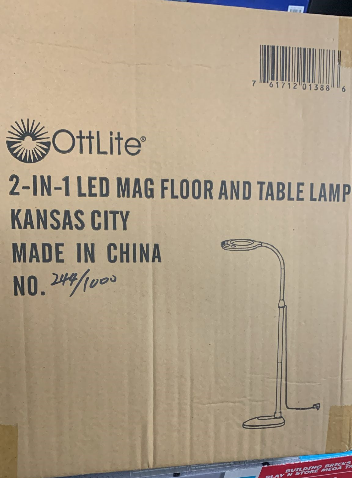 OttLite 2-in-1 LED Magnifier Floor and Table Light