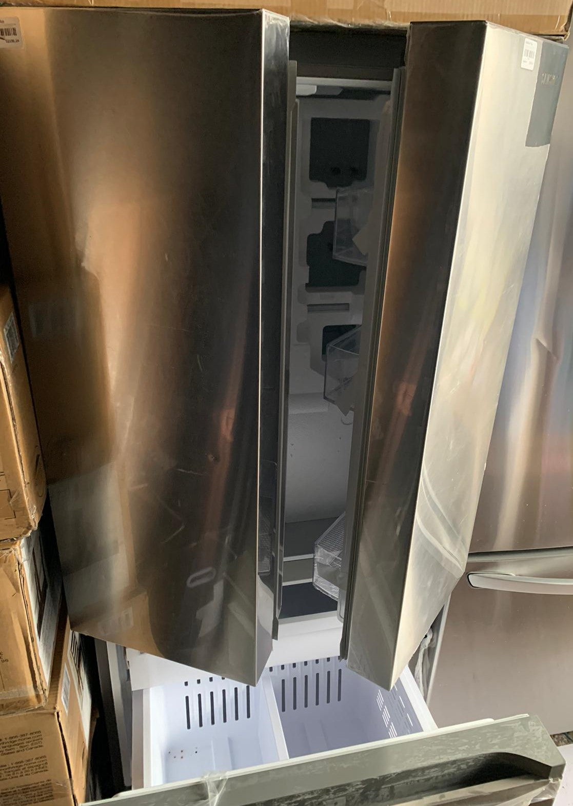 Samsung 30 in. 22.1 cu.ft Stainless Steel French Door Refrigerator with Recessed Handle and Flat Door Design