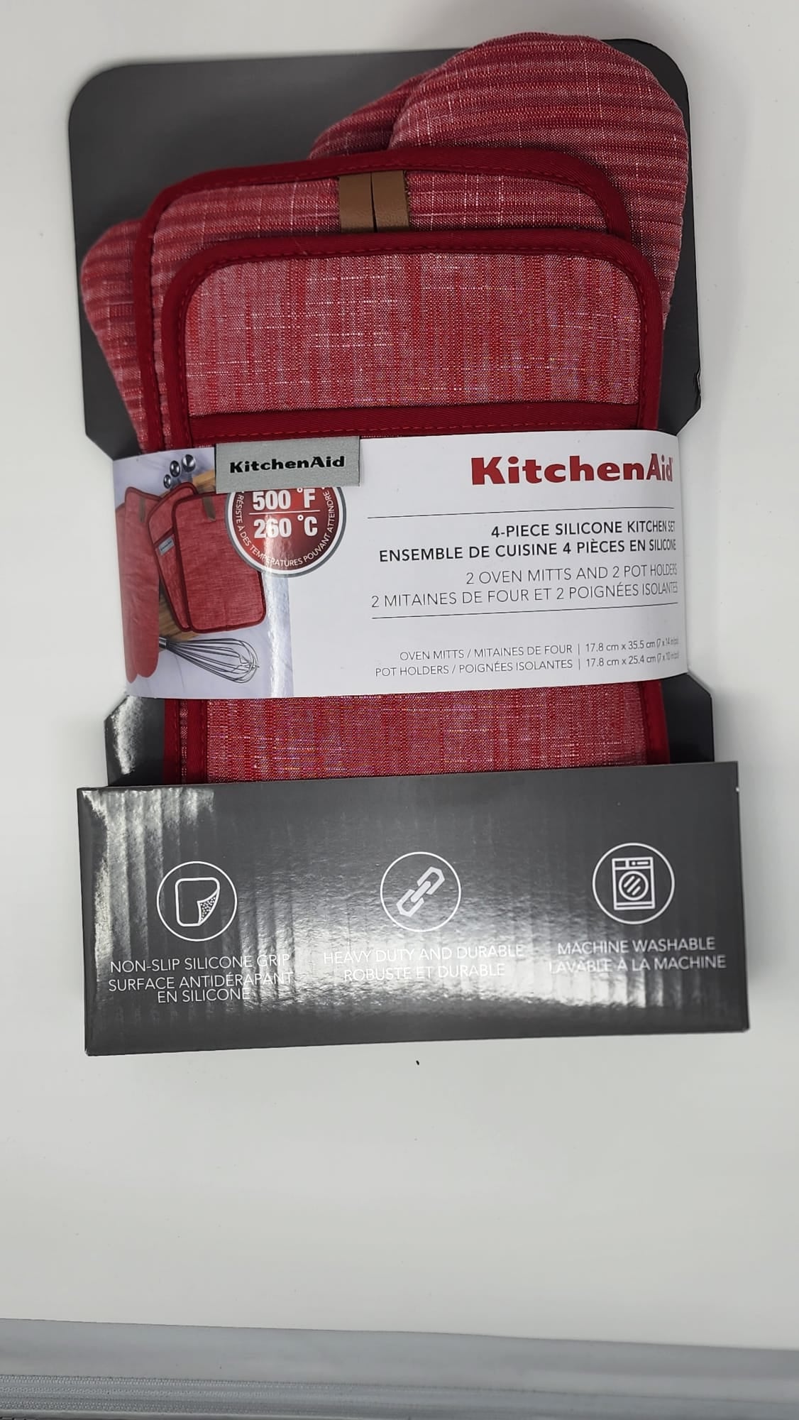 KitchenAid 4-piece Oven Mitt and Potholder Set