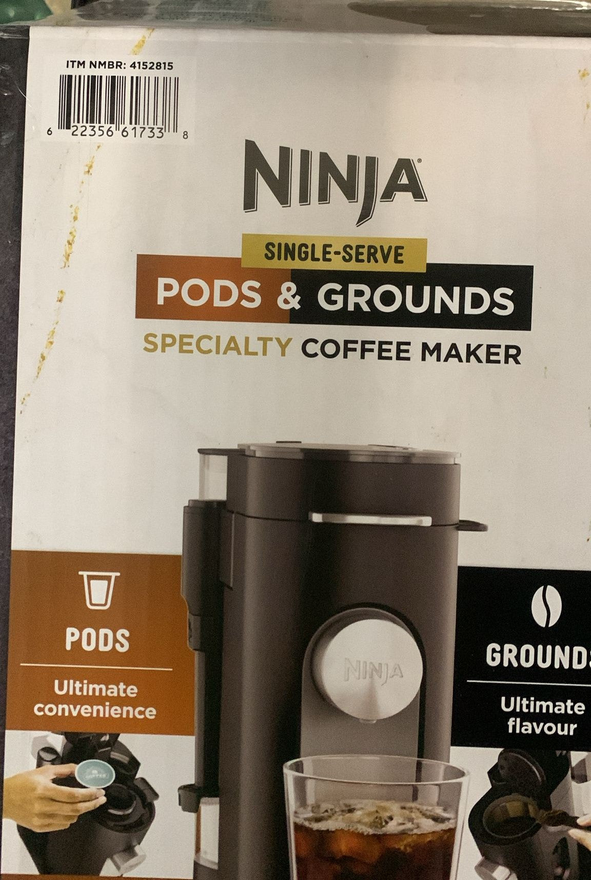 NINJA SINGLE SERVEaNinja Pods & Grounds Specialty Single-Serve Coffee Maker, K-Cup Pod Compatible