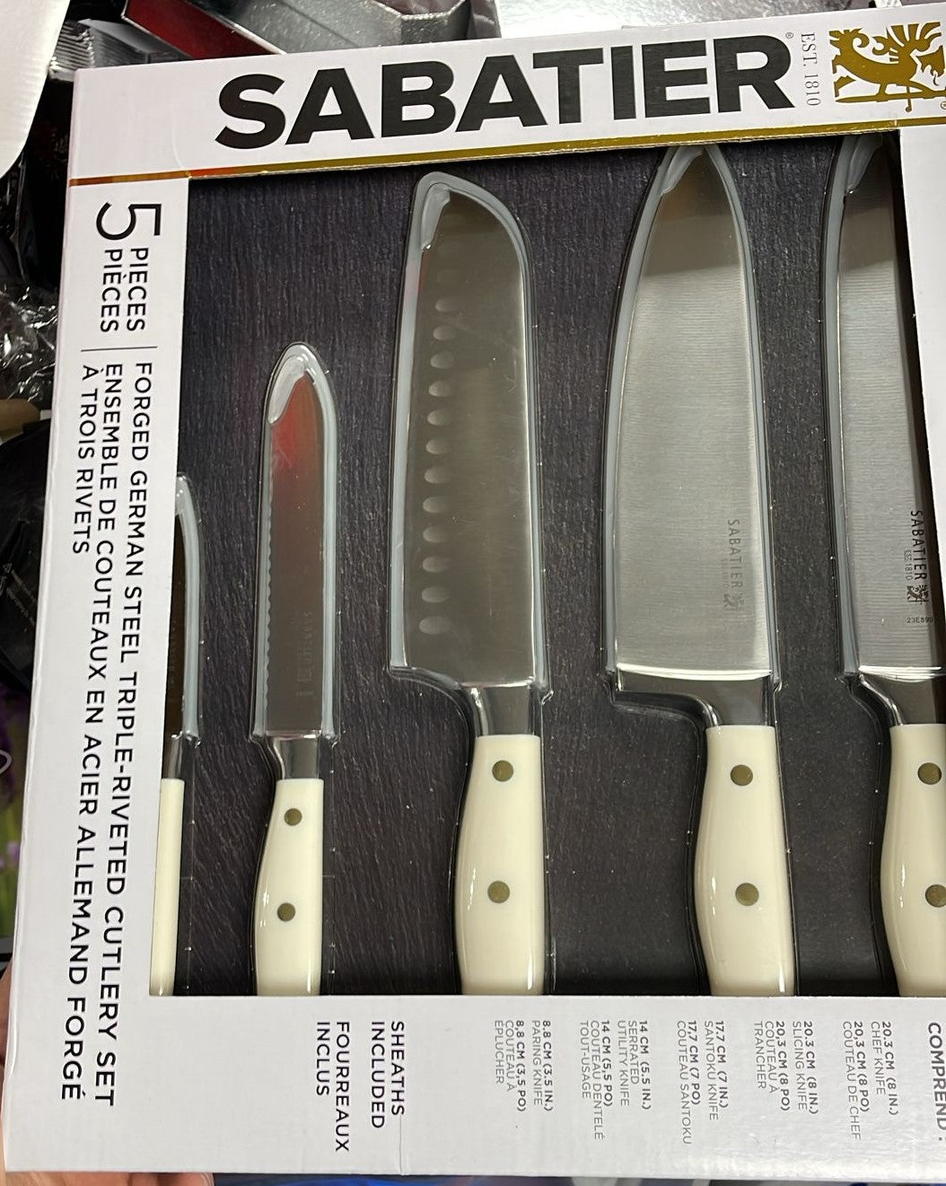 SABATIER KNIFE SET 5 PIECES