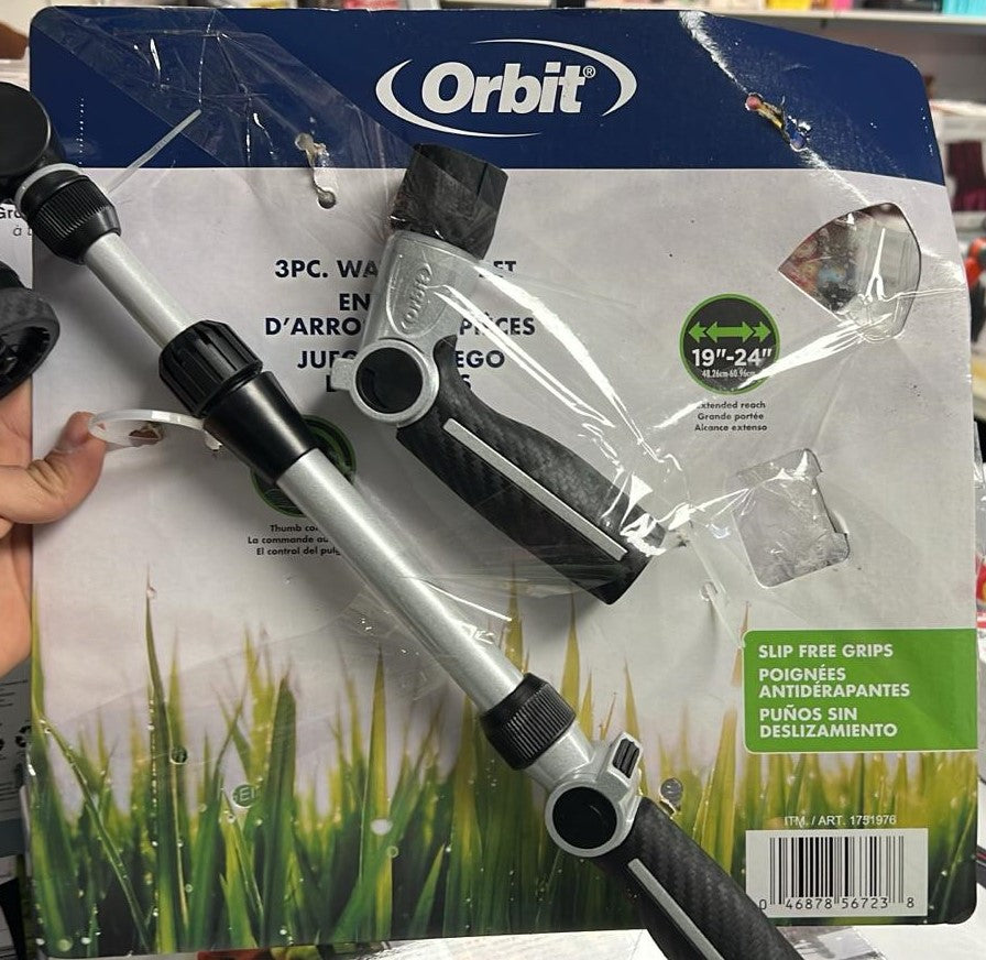 Orbit 3-piece Nozzle Set with Telescoping Wand