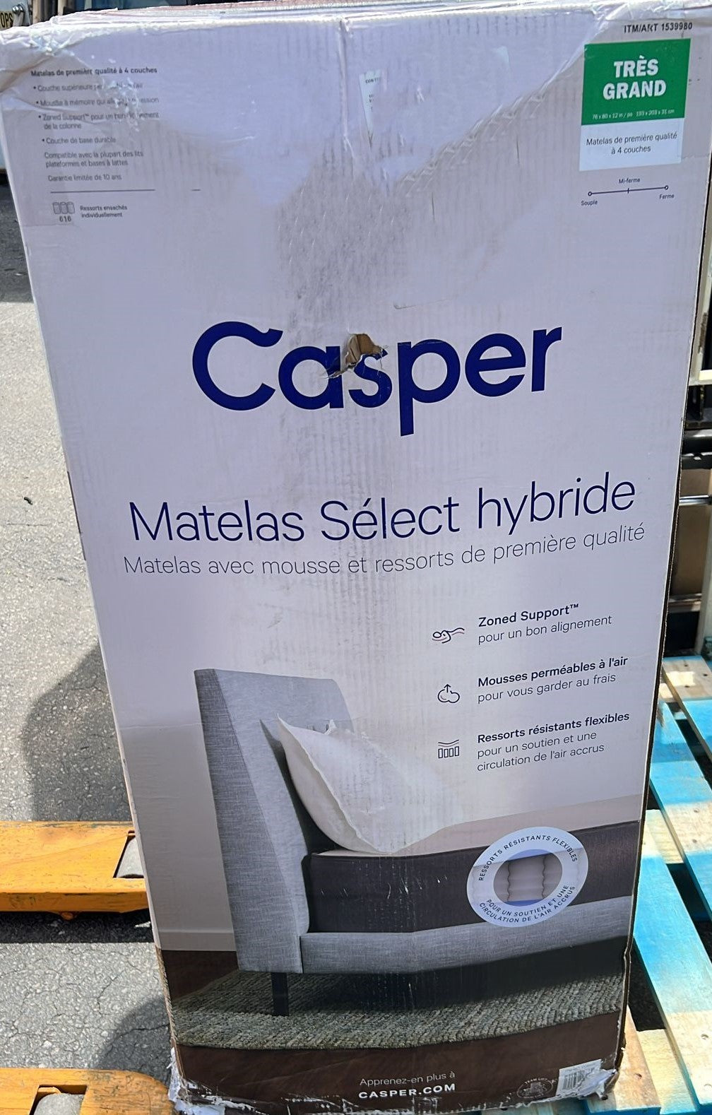 CASPER 12" HYBRID Kit King MATTRESS