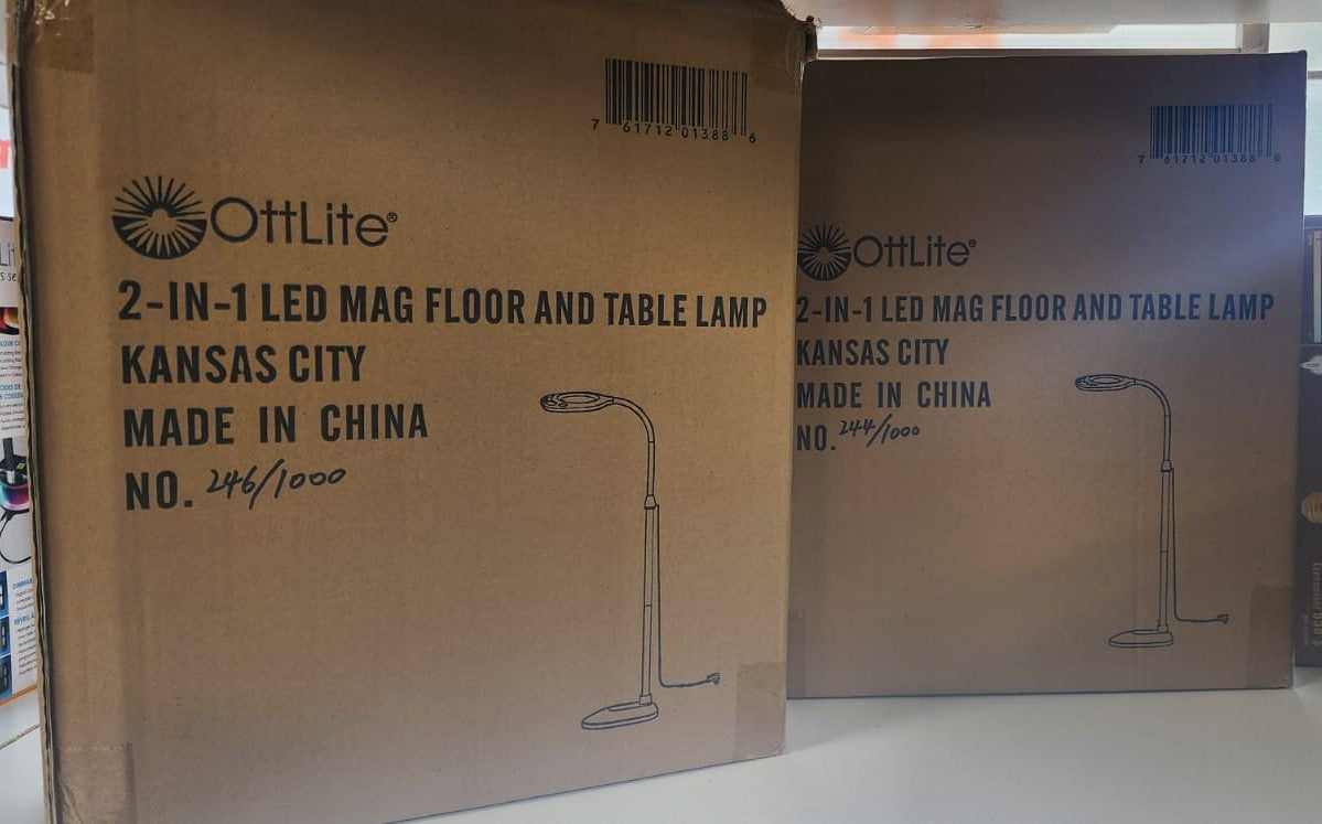 OttLite 2-in-1 LED Magnifier Floor and Table Light