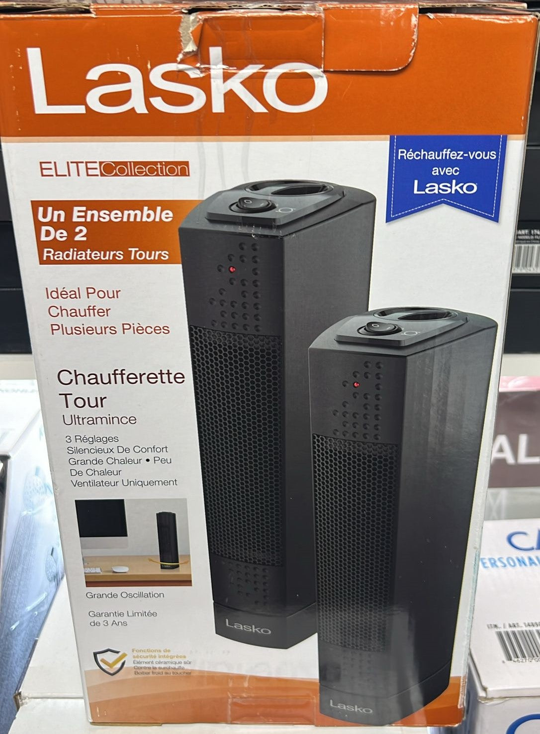 LASKO 2 PACK ULTRA SLIM TOWER HEATERS