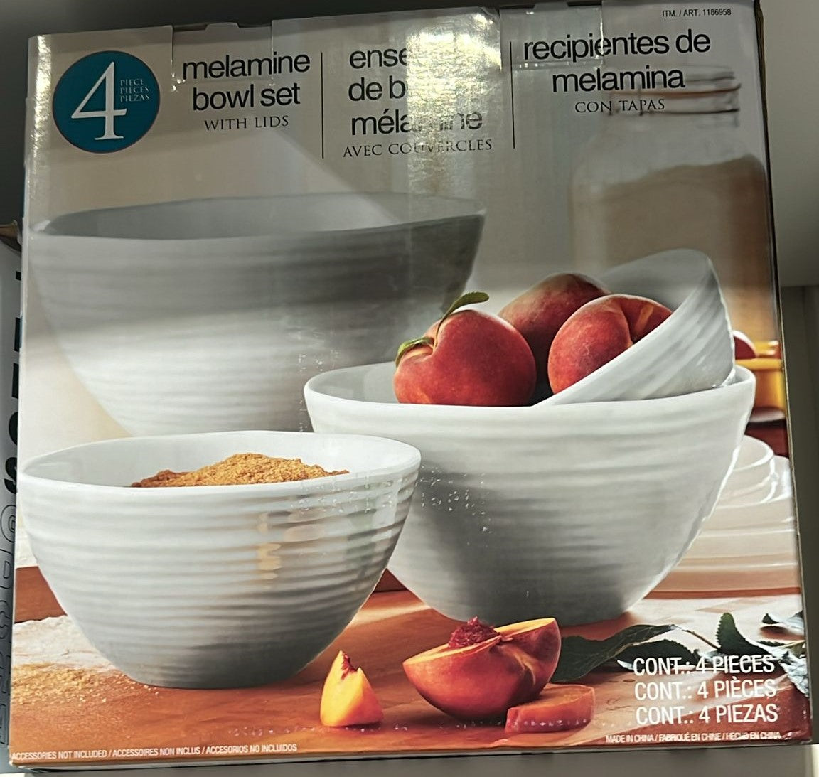 MELAMINE OMBRE MIXING BOWLS 4 PIECES