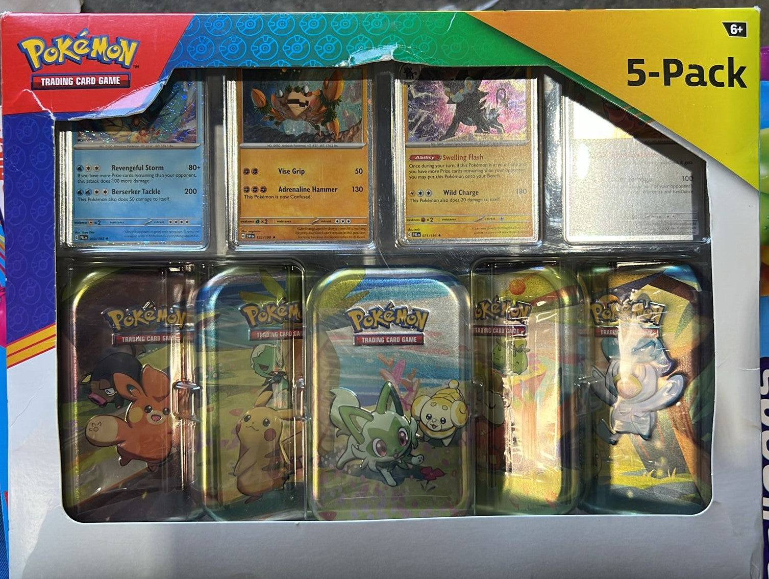 Pokémon 5 Pack Mini Tins + 4 Promo Cards (Scarlet & Violet) - English Edition